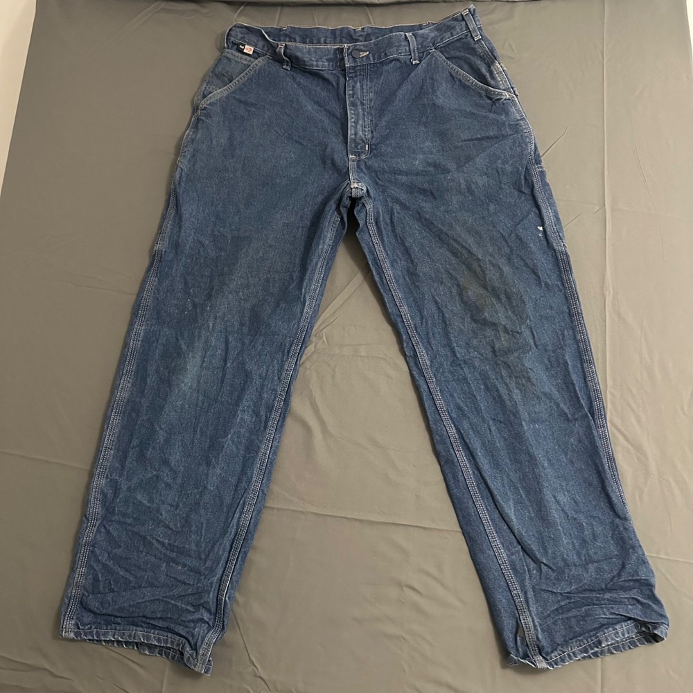 Carhartt FRB13 DNM FR Flame Resistant Jeans Mens Size 38 X 32 Blue